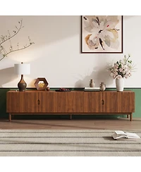Streamdale Furniture 87-Inch Tv Stand for TVs up to 90", Media Console with 4 Cabinets
