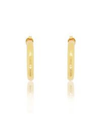 The Lovery Gold Tube Hoop Earrings 14K Gold 23 millimeters