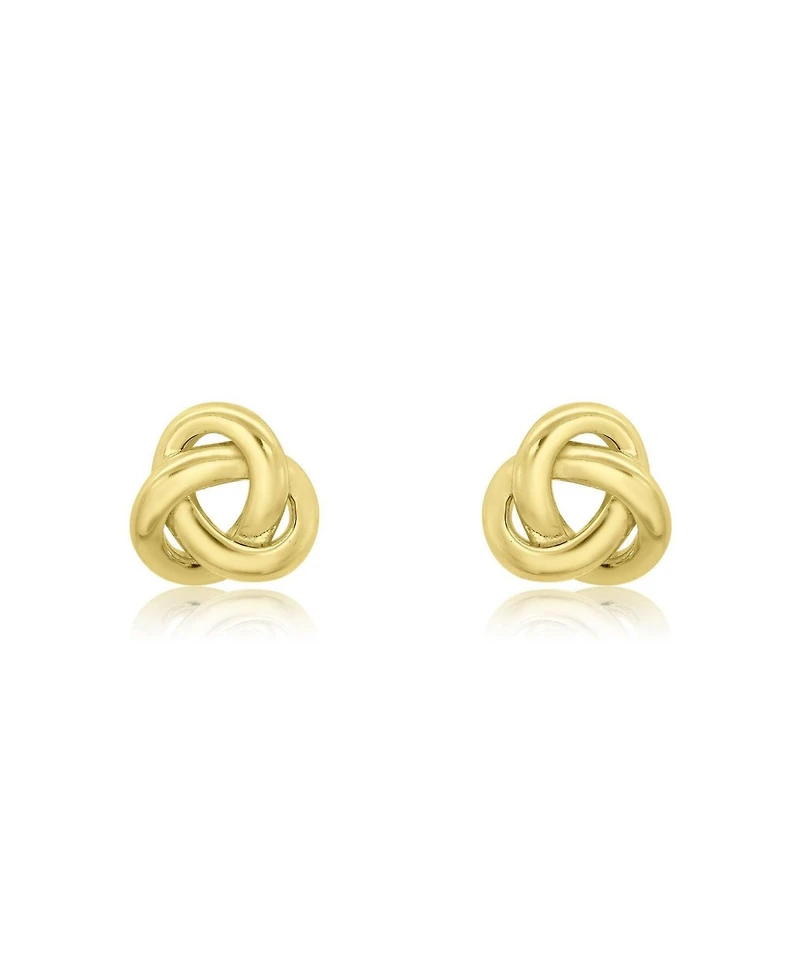 The Lovery Classic Love Knot Stud Earrings 14K Gold-Plated Sterling Silver