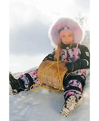 Deux par Little Girls ( 6 to 14 ) One Piece Play Snowsuit Floral Print