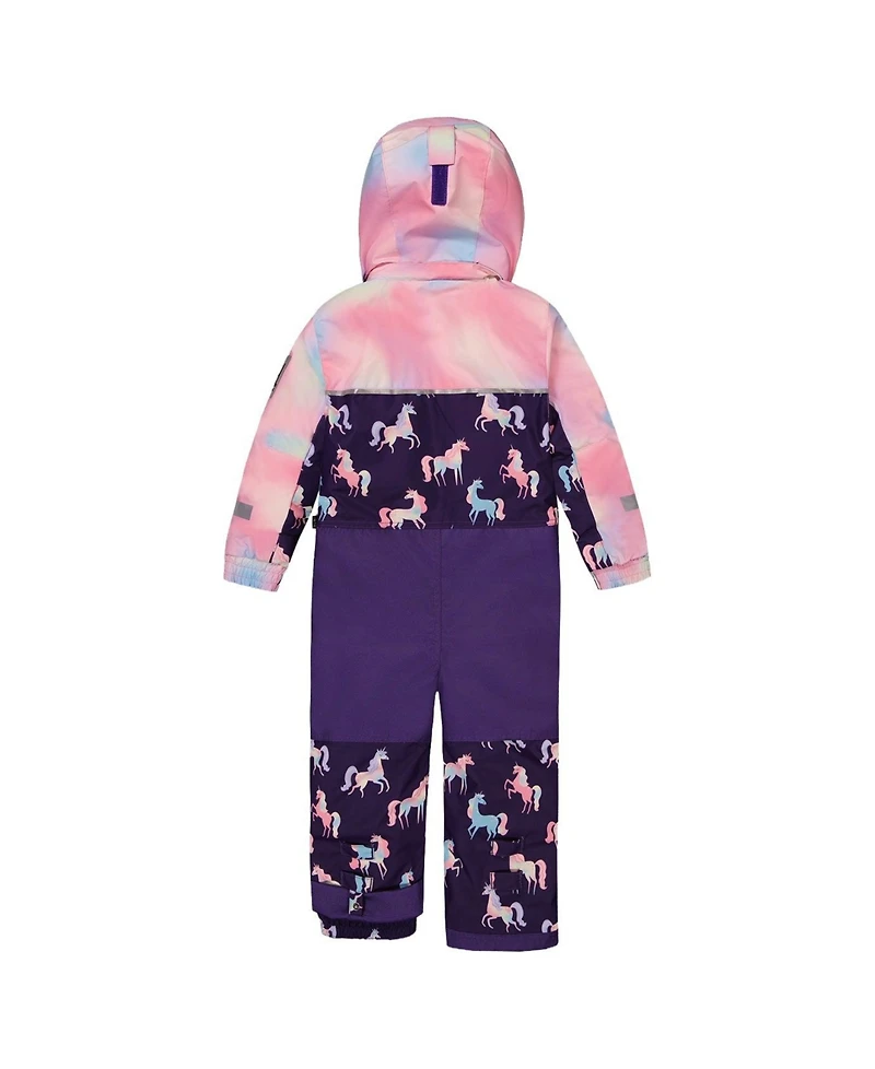 Deux par Toddler Girls ( 2T To 5T ) One Piece Play Snowsuit Unicorn Print