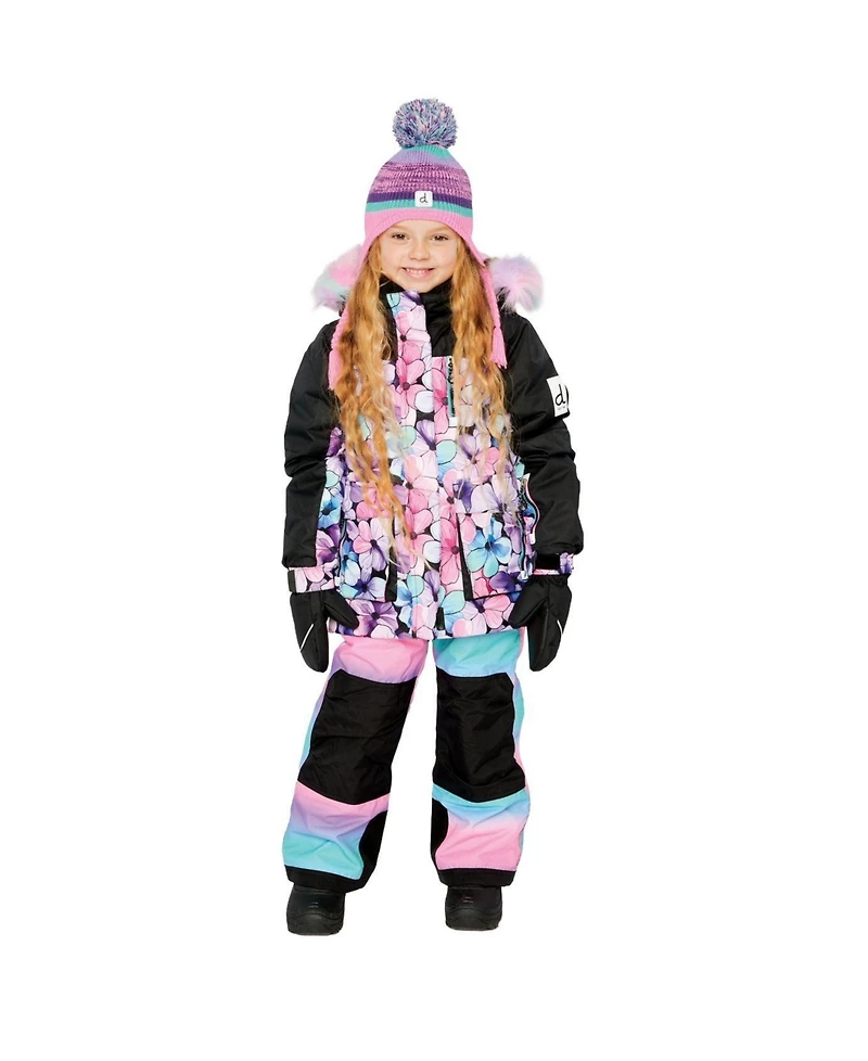 Deux par Little and Big Girl (6-14) Two Piece Play Snowsuit Floral Print with Gradient Pants