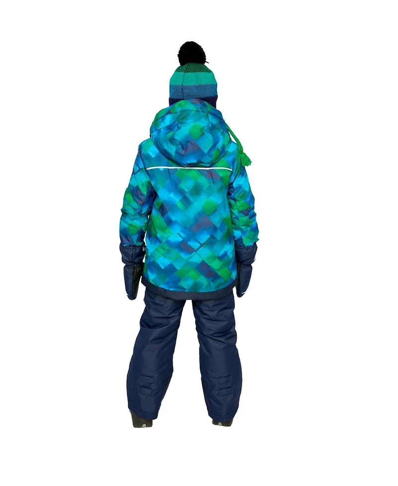 Deux par Deux Toddler Boy (2T-5T) Two Piece Play Snowsuit Checkered Print with Pants