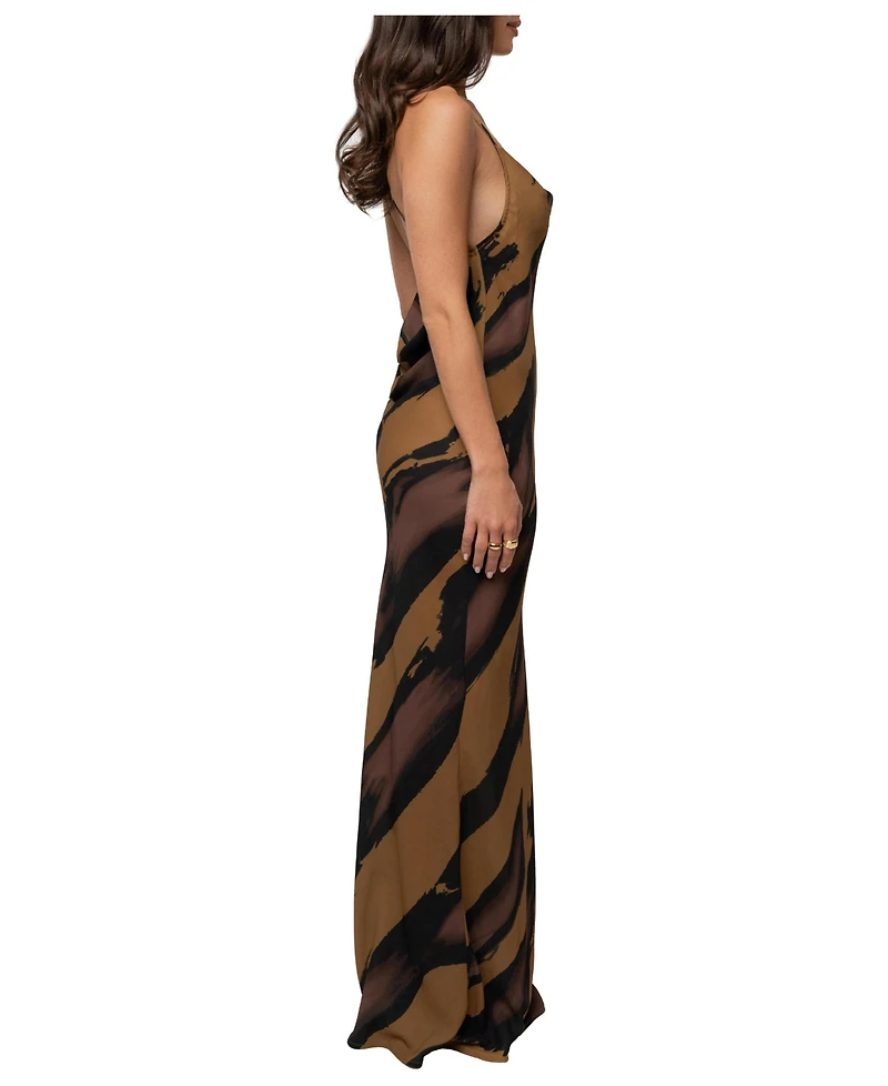 Jluxlabel Women's Dusk Infinite Journey Maxi Dress, Open-Back, Cowl-Neck