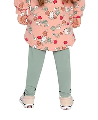 Deux par Little and Big Girl(6-8) Cotton Leggings Sage