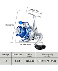 Aofar 6.9feet Fishing Rod Reel Combo 2Telescopic Set