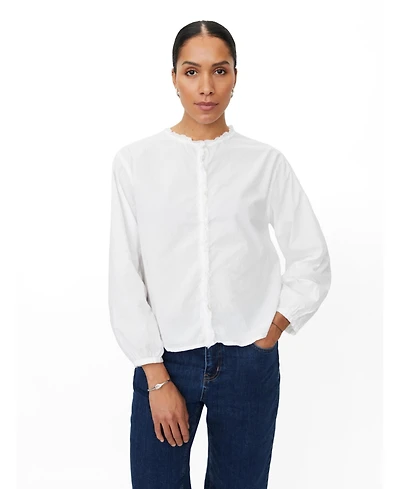 Masai Copenhagen Women's MaIsendre Ruffle Neck Blouse