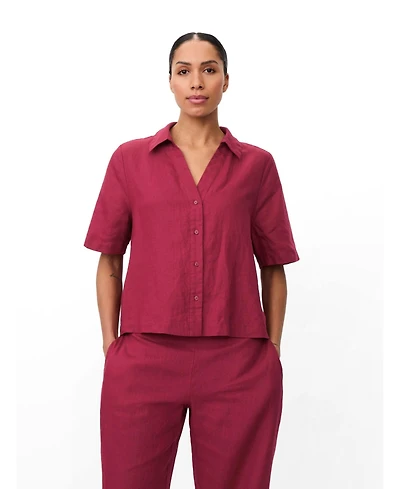 Masai Copenhagen Women's Mairyssa Smock Back Linen Shirt