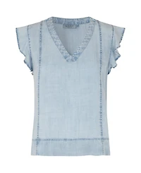 Masai Copenhagen Women's Madalali Denim V-Neck Blouse