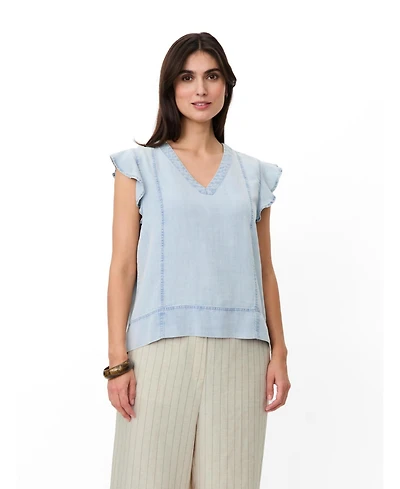 Masai Copenhagen Women's Madalali Denim V-Neck Blouse