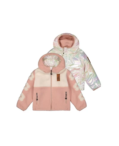 Deux par Deux Toddler Girl (2T-5T) Reversible Mid-Season Jacket