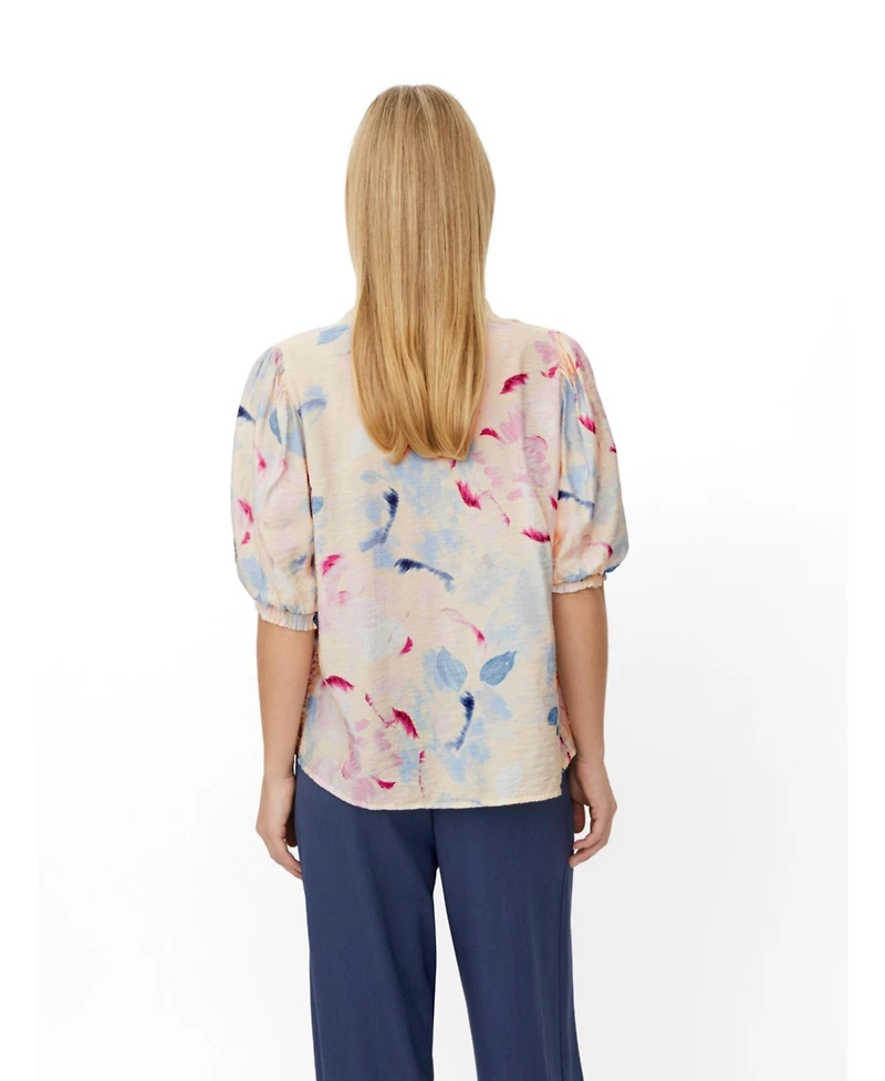 Masai Copenhagen Women's MaDanessa Floral-Print V-Neck Ruffle-Trim Blouse