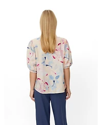 Masai Copenhagen Women's MaDanessa Floral-Print V-Neck Ruffle-Trim Blouse