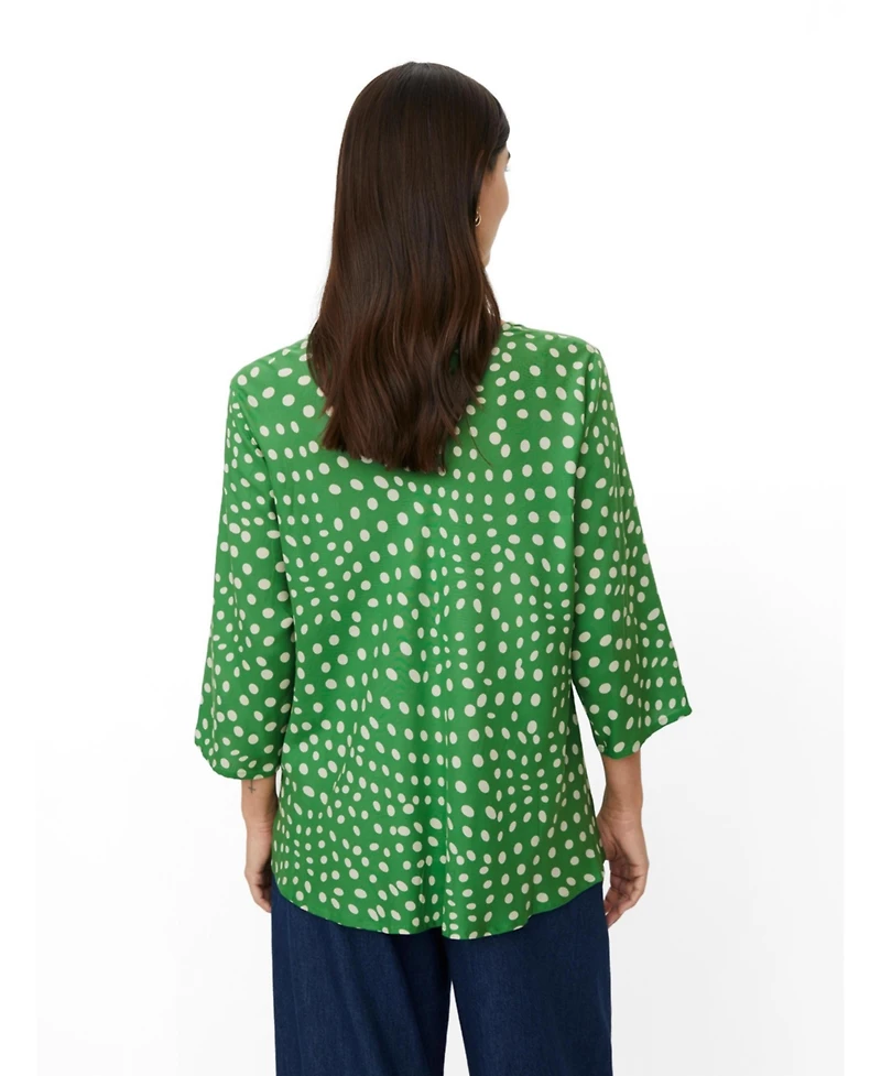 Masai Copenhagen Women's MaKatacia V-Neck Polka Dot Blouse