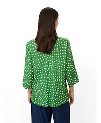 Masai Copenhagen Women's MaKatacia V-Neck Polka Dot Blouse