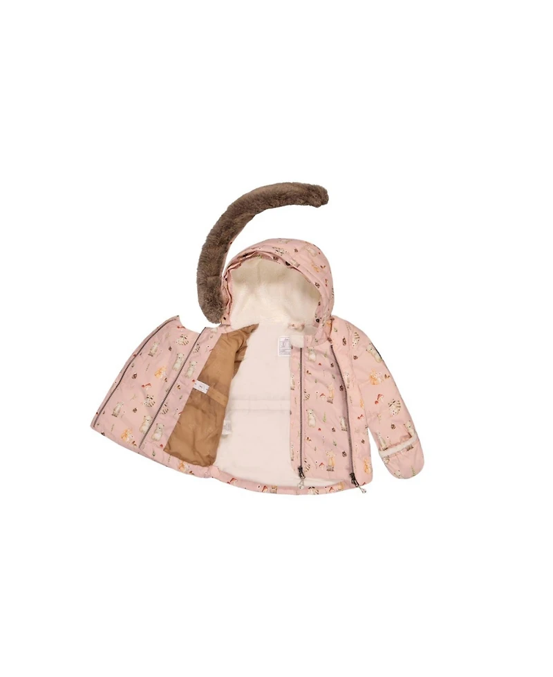 Deux par Toddler Girls ( 2T 3T 0 Two Piece Snowsuit Animal Print