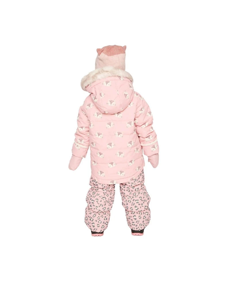 Deux par Deux Toddler Girl ( 2T - 3T ) Two-Piece Snowsuit Rose Leopard Print