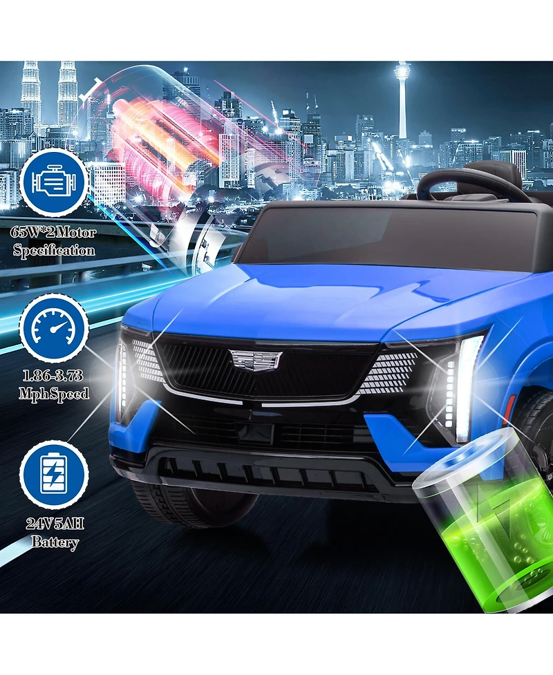 homfan 24V 2-Seater Licensed Luxury Suv Electric Ride-On Truck with Remote Control, Ages 3-8