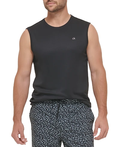 Calvin Klein Men's Crewneck Logo Rash Guard