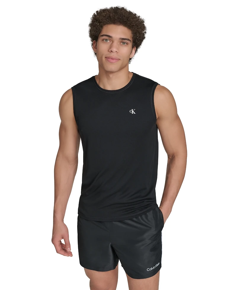 Calvin Klein Men's Logo Rash Guard