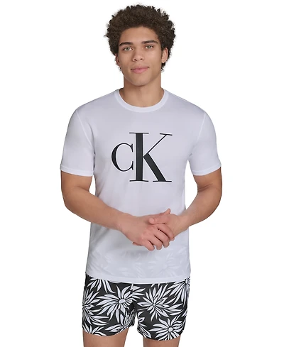Calvin Klein Men's Logo Short-Sleeve Rash Guard