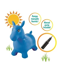 Lexibook, Inflatable Jumping Horse, Manual pump included, Secure and durable plastic, BG050