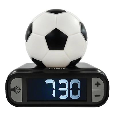 Lexibook , Soccer Ball Digital Alarm Clock with Night Light Snooze, Clock, Luminous Soccer Ball, RL800FO