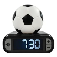 Lexibook , Soccer Ball Digital Alarm Clock with Night Light Snooze, Clock, Luminous Soccer Ball, RL800FO