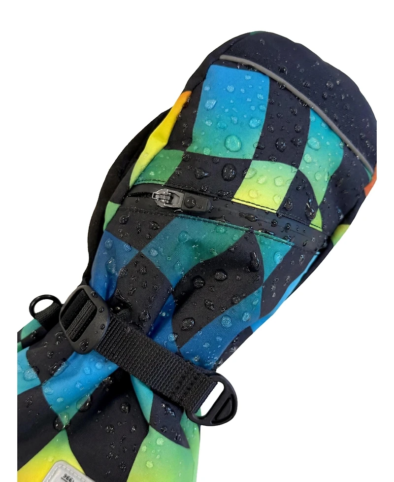 Deux par Little and Big Boy(6-16) Teknik Winter Mittens Checkered Print