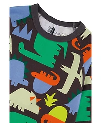 Deux par Deux Big Boys Kids&baby(6-12)Little Cotton Two Piece Pajama Set Dinosaur Print