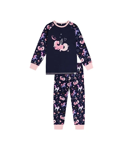 Deux par DeuxKids&baby(2T-5T) Toddler Girl Cotton Two Piece Pajama Set Unicorn Print