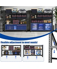 Boyel Living Steel Heavy Duty Storage Rack 4000lb Capacity Adjustable 4 Shelf