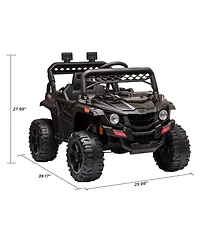 homfan 12V Kids Electric Ride On Utv Truck with Parental Remote Control, Spring Suspension, Ages 3-8