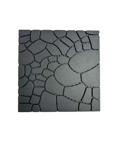 Streamdale Furniture 12inch Stone Texture Interlocking Patio Deck Tiles