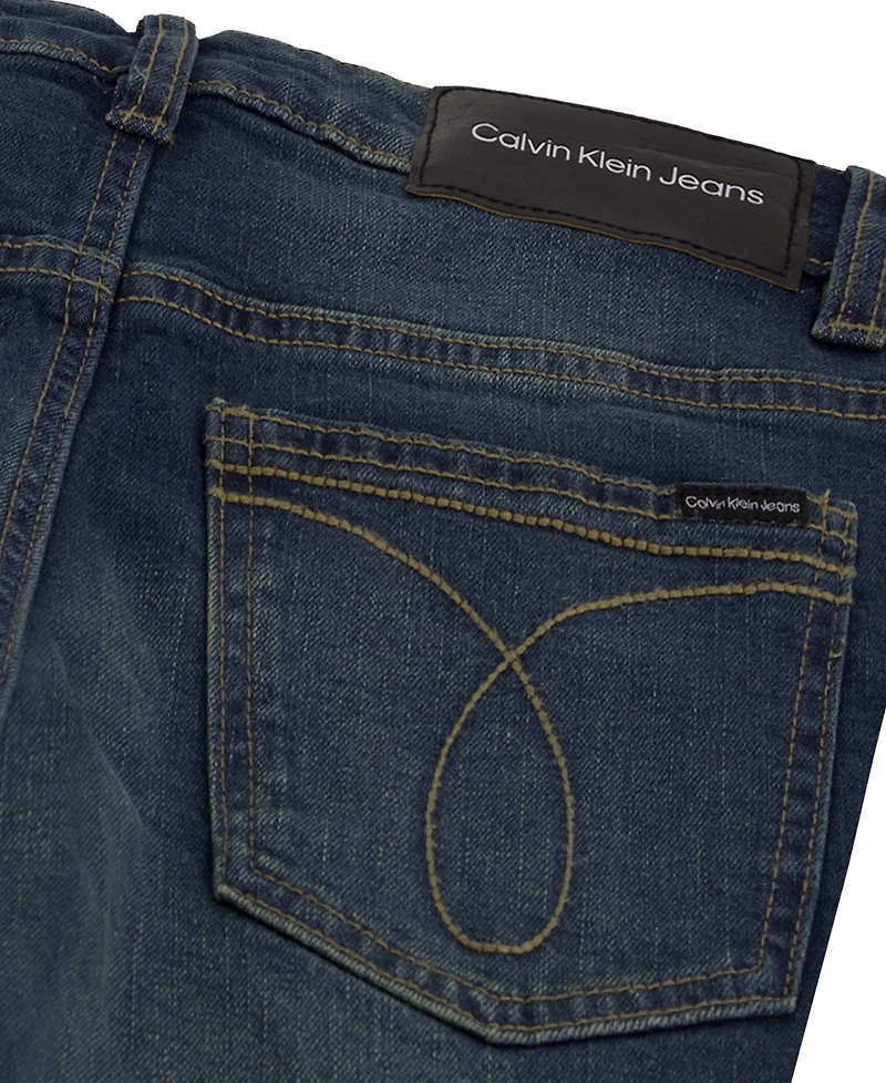 Calvin Klein Big Boys Slim-Fit Denim five-pocket Jeans