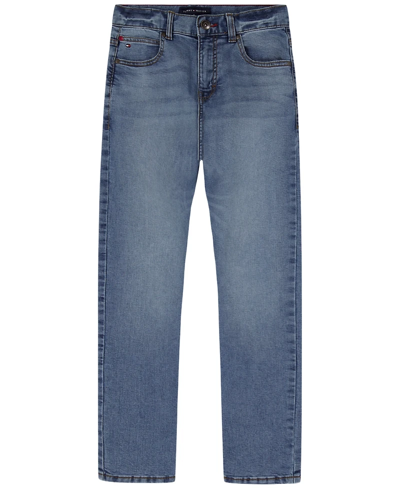 Tommy Hilfiger Big Boys Straight-Fit Stone Blue Jeans