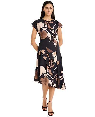 Maggy London Women's Printed Floral Midi Dress
