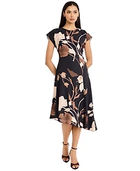 Maggy London Women's Printed Floral Midi Dress