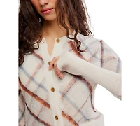 Free People Women's Crewneck Button-Front Cardigan
