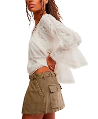 Free People Women's Utility A-Line Mini Skirt