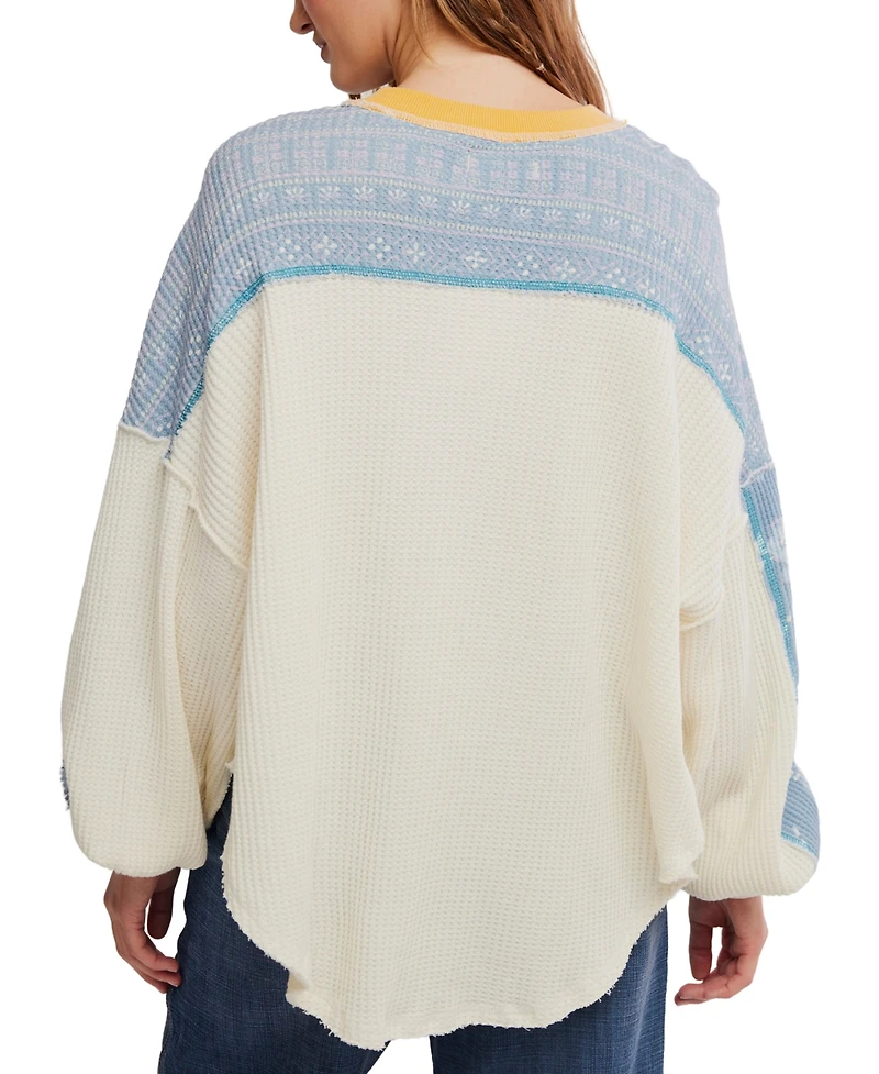 Free People Women's Oversized Pull-On Thermal Top