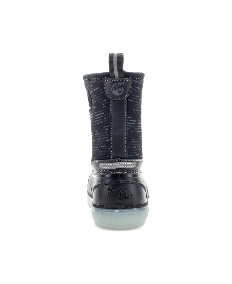 Western Chief Little Boys ( 1 to 13 ) Travali Lighted Faux Fur Neoprene Cold Weather Boot