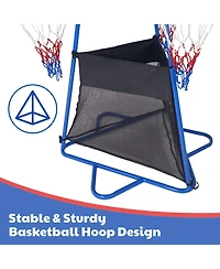 homfan 4 Hoop Basketball Toy Set, Toddler Sports Game with Adjustable Height and 4 Balls for Kids Ages 3 to 6