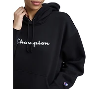 Champion Women's Two-Tone Classic Script Powerblend Hoodie