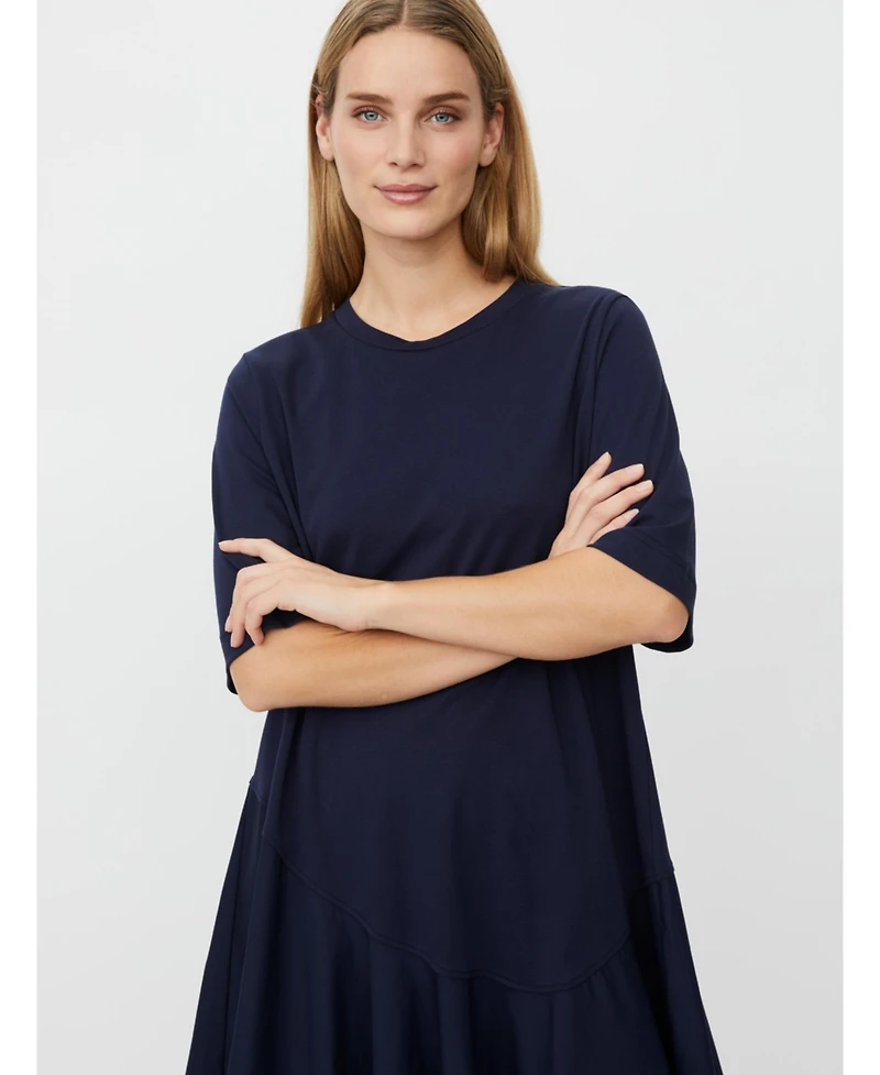 Masai Copenhagen Women's Asymmetric Detail A-Line Short-Sleeve Dress