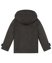 S Rothschild Boys' 17-18 Long-Sleeve Iconic Toggle Coat With Plaid Scarf