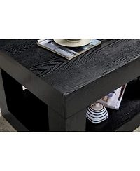 Streamdale Furniture Modern 2-Tier Rectangular Coffee Table with Open Storage Shelf
