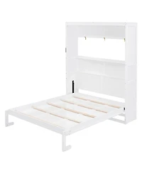 Streamdale Furniture Queen Size Murphy Bed Wall Bed with Shelves