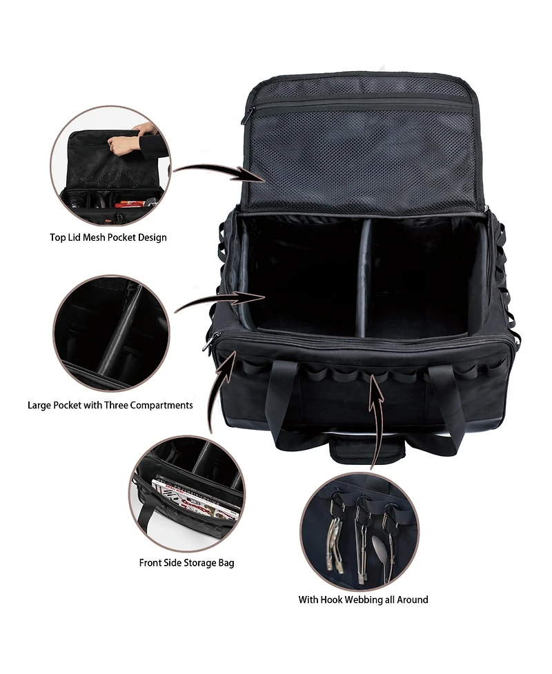 Piscifun 35L Waterproof Duffle Bag Adjustable Compartments Travel Gym Camping Organizer