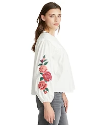 Driftwood Women's Rustic Roses Long-Sleeve Top